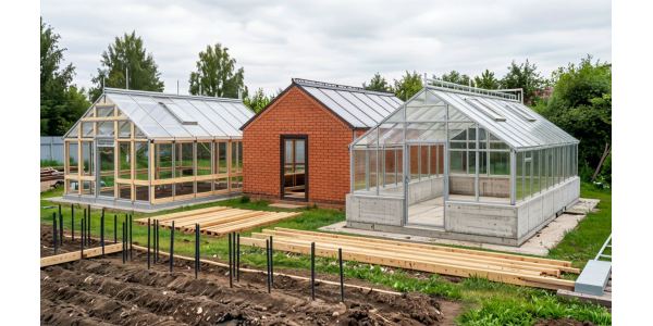Фундамент под теплицу из поликарбоната: какой лучше выбрать