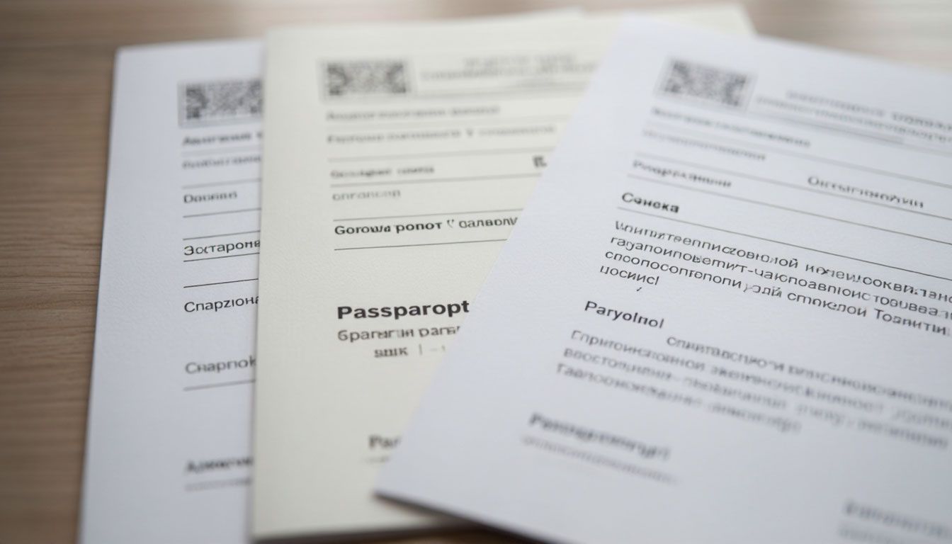 Документы при получении